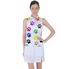 Pawprints-paw-prints-paw-animal Women s Sleeveless Polo Tee by Semog4