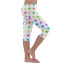 Star-pattern-design-decoration Kids  Lightweight Velour Capri Leggings  View3