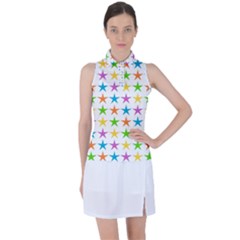 Star-pattern-design-decoration Women s Sleeveless Polo Tee