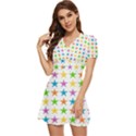 Star-pattern-design-decoration V-Neck High Waist Chiffon Mini Dress View2