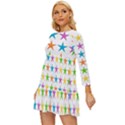 Star-pattern-design-decoration Long Sleeve Babydoll Dress View2