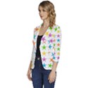 Star-pattern-design-decoration Women s One-Button 3/4 Sleeve Short Jacket View2