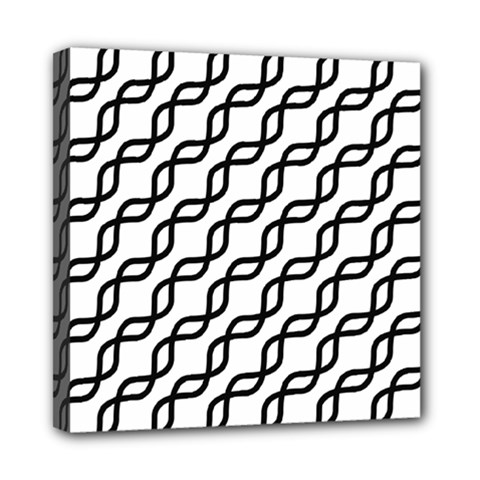 Diagonal-stripe-pattern Mini Canvas 8  X 8  (stretched)