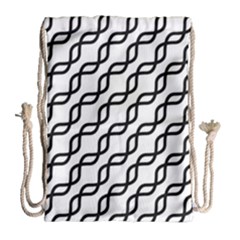 Diagonal-stripe-pattern Drawstring Bag (large) by Semog4