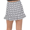 Diagonal-stripe-pattern Fishtail Mini Chiffon Skirt View2