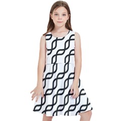 Diagonal-stripe-pattern Kids  Skater Dress by Semog4