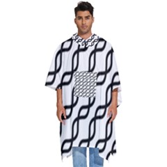 Diagonal-stripe-pattern Men s Hooded Rain Ponchos