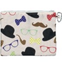 Moustache-hat-bowler-bowler-hat Canvas Cosmetic Bag (XXXL) View2