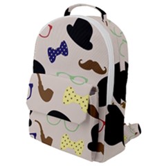 Moustache-hat-bowler-bowler-hat Flap Pocket Backpack (small) by Semog4