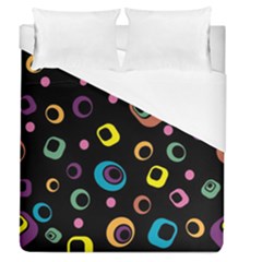 Abstract-background-retro-60s-70s Duvet Cover (queen Size) by Semog4