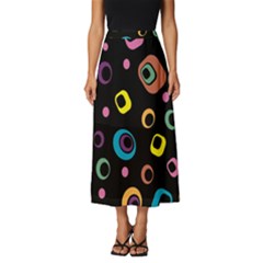 Abstract-background-retro-60s-70s Classic Midi Chiffon Skirt