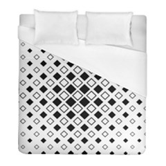 Square-diagonal-pattern-monochrome Duvet Cover (full/ Double Size) by Semog4