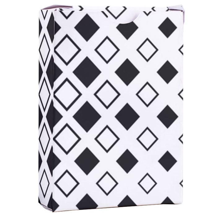 Square-diagonal-pattern-monochrome Playing Cards Single Design (Rectangle) with Custom Box