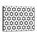 Pattern-star-repeating-black-white Canvas 16  x 12  (Stretched) View1