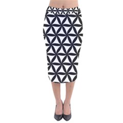 Pattern-floral-repeating Velvet Midi Pencil Skirt by Semog4