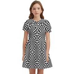 Background-pattern-halftone Kids  Bow Tie Puff Sleeve Dress by Semog4