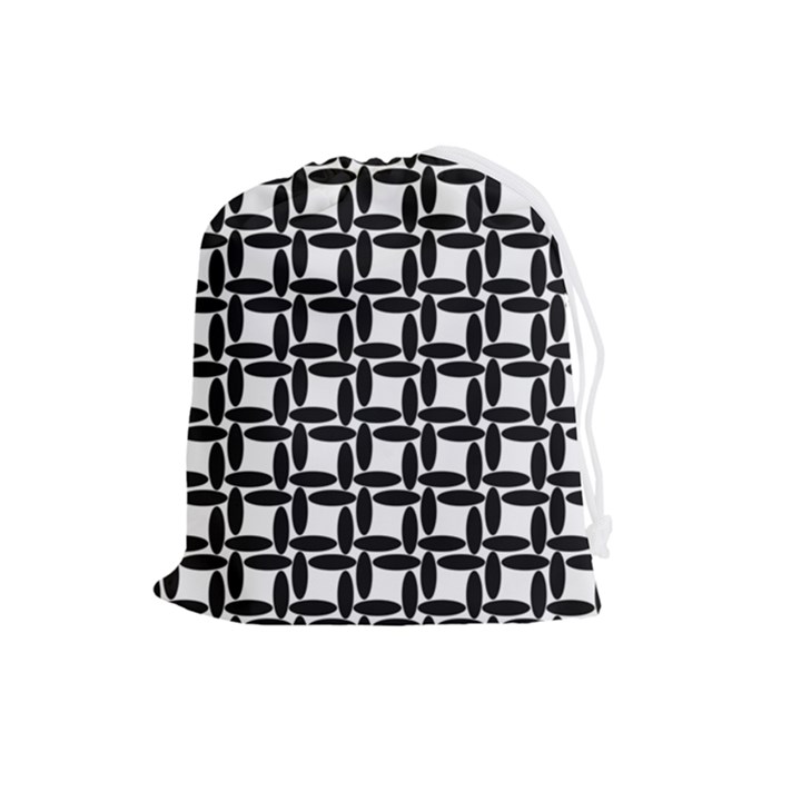 Ellipse-pattern-background Drawstring Pouch (Large)