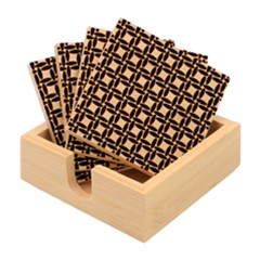 Ellipse-pattern-background Bamboo Coaster Set