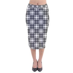 Pattern-vector-halftone-wallpaper Velvet Midi Pencil Skirt by Semog4