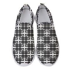 Pattern-vector-halftone-wallpaper Women s Slip On Sneakers