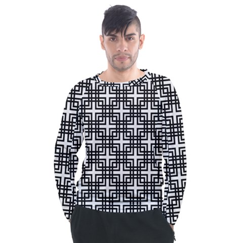 Pattern-vector-halftone-wallpaper Men s Long Sleeve Raglan Tee by Semog4