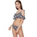 Pattern-vector-halftone-wallpaper Ruffle Edge Tie Up Bikini Set	 View2