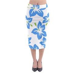 Hibiscus-wallpaper-flowers-floral Midi Pencil Skirt by Semog4