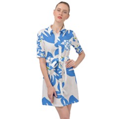 Hibiscus-wallpaper-flowers-floral Belted Shirt Dress by Semog4