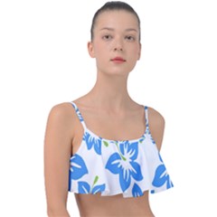 Hibiscus-wallpaper-flowers-floral Frill Bikini Top