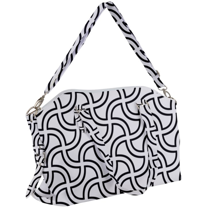 Pattern-monochrome-repeat- Canvas Crossbody Bag