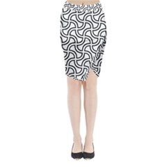 Pattern-monochrome-repeat- Midi Wrap Pencil Skirt by Semog4