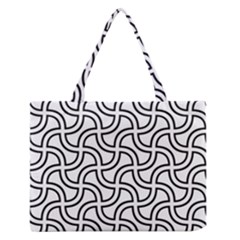 Pattern-monochrome-repeat- Zipper Medium Tote Bag by Semog4