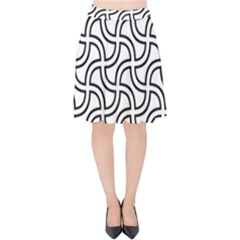 Pattern-monochrome-repeat- Velvet High Waist Skirt by Semog4