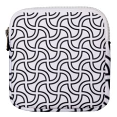 Pattern-monochrome-repeat- Mini Square Pouch by Semog4