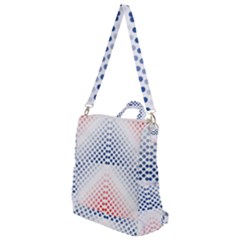 Dots-pointillism-abstract-chevron Crossbody Backpack by Semog4