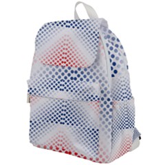 Dots-pointillism-abstract-chevron Top Flap Backpack by Semog4