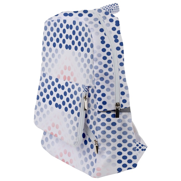 Dots-pointillism-abstract-chevron Travelers  Backpack