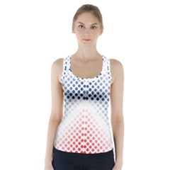 Dots-pointillism-abstract-chevron Racer Back Sports Top by Semog4