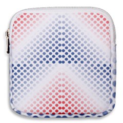 Dots-pointillism-abstract-chevron Mini Square Pouch by Semog4