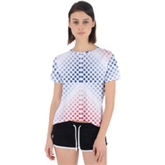 Dots-pointillism-abstract-chevron Open Back Sport Tee by Semog4