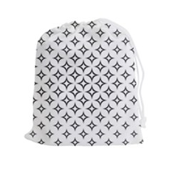 Star-curved-pattern-monochrome Drawstring Pouch (2xl) by Semog4