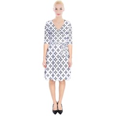 Star-curved-pattern-monochrome Wrap Up Cocktail Dress by Semog4