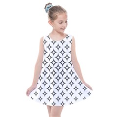 Star-curved-pattern-monochrome Kids  Summer Dress by Semog4