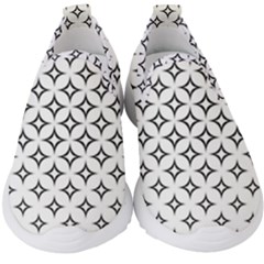 Star-curved-pattern-monochrome Kids  Slip On Sneakers by Semog4