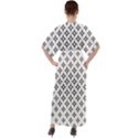 Star-curved-pattern-monochrome V-Neck Boho Style Maxi Dress View2