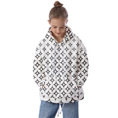 Star-curved-pattern-monochrome Kids  Oversized Hoodie by Semog4