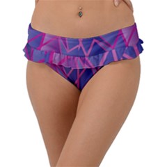 Geometric-background-abstract Frill Bikini Bottoms by Semog4