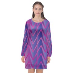 Geometric-background-abstract Long Sleeve Chiffon Shift Dress  by Semog4