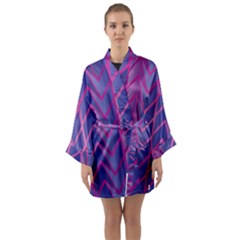 Geometric-background-abstract Long Sleeve Satin Kimono by Semog4