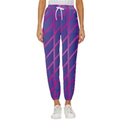 Geometric-background-abstract Women s Cropped Drawstring Pants by Semog4